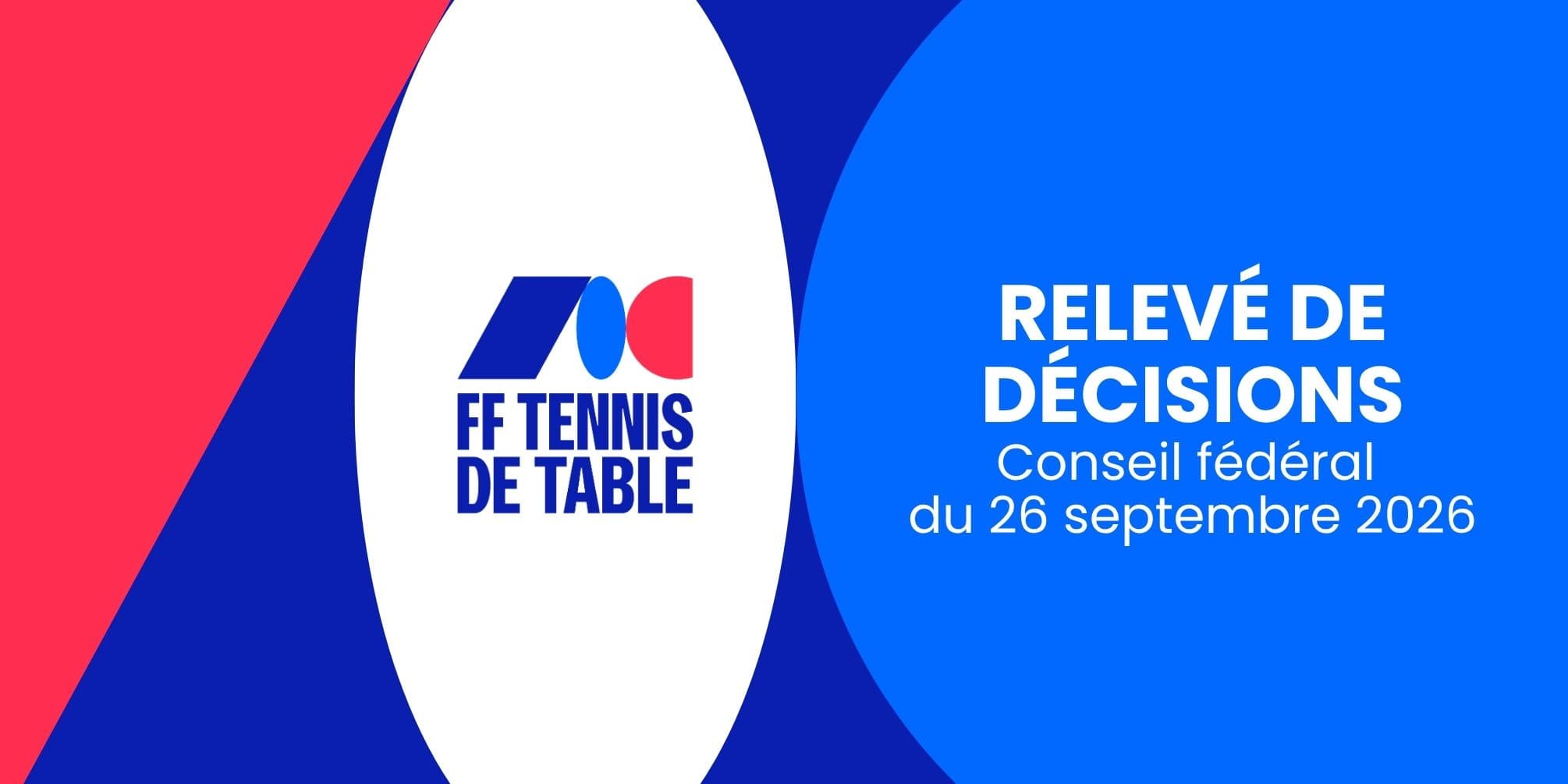 Relevé de décisions du conseil fédéral du 26 septembre 2026