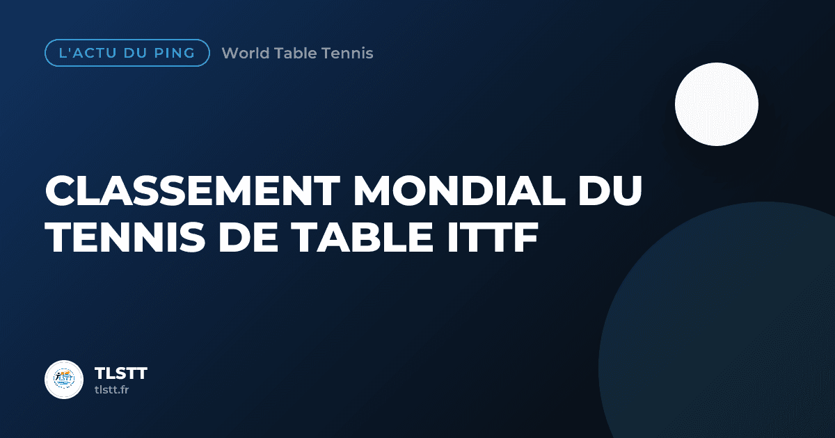 CLASSEMENT MONDIAL DU TENNIS DE TABLE ITTF