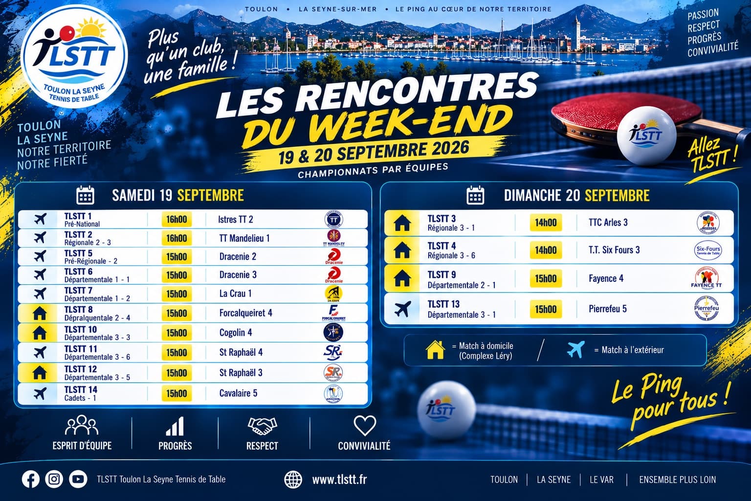 🏓 Première journée de championnat pour le TLSTT !